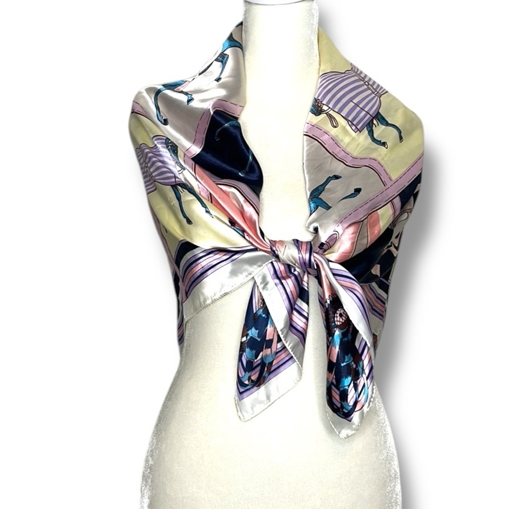 Western Style Horses Silk feel Scarf